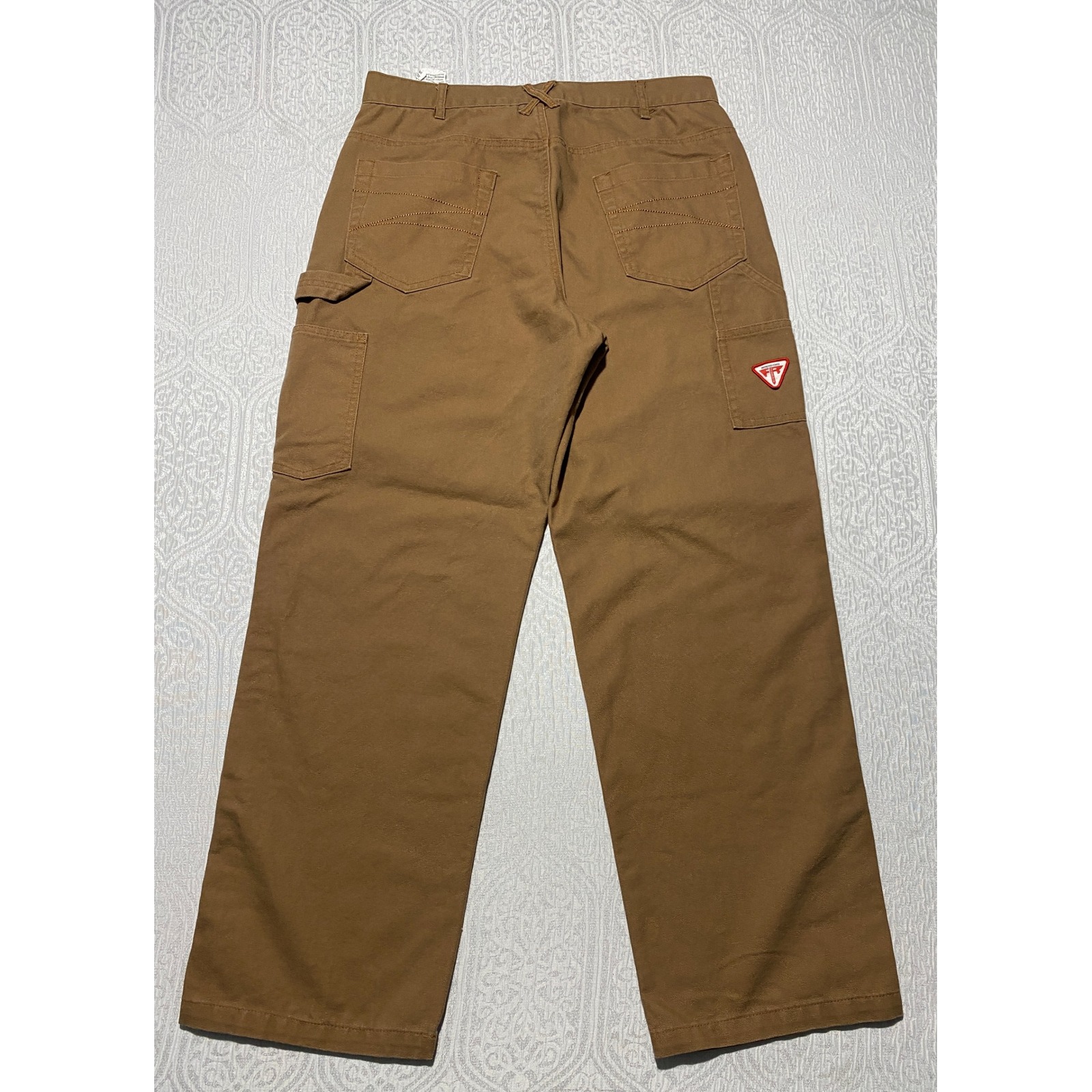 Ticomela Fr Flame Resistant Carpenter Pants Brown Double Knee 32x30 Frc1704 Cat